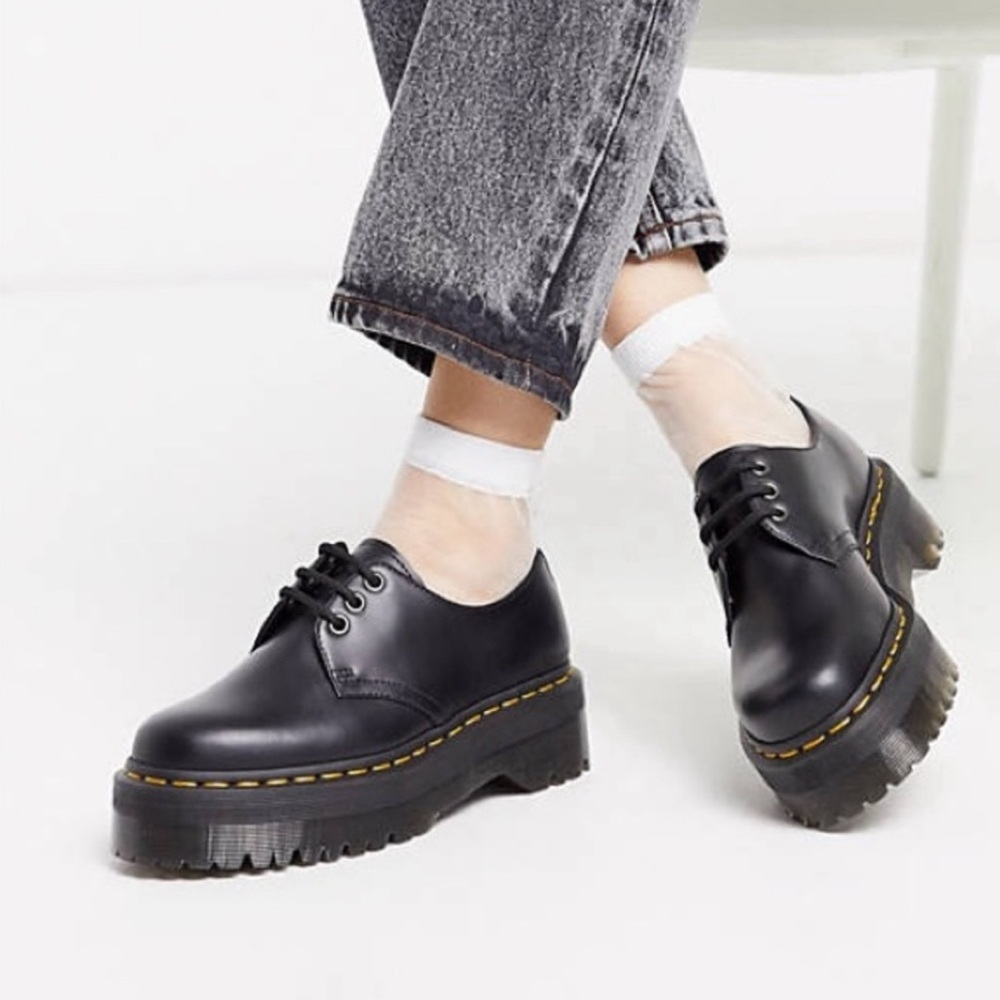 Dr. Martens 1461 Quad Smooth Leather Platform Shoes